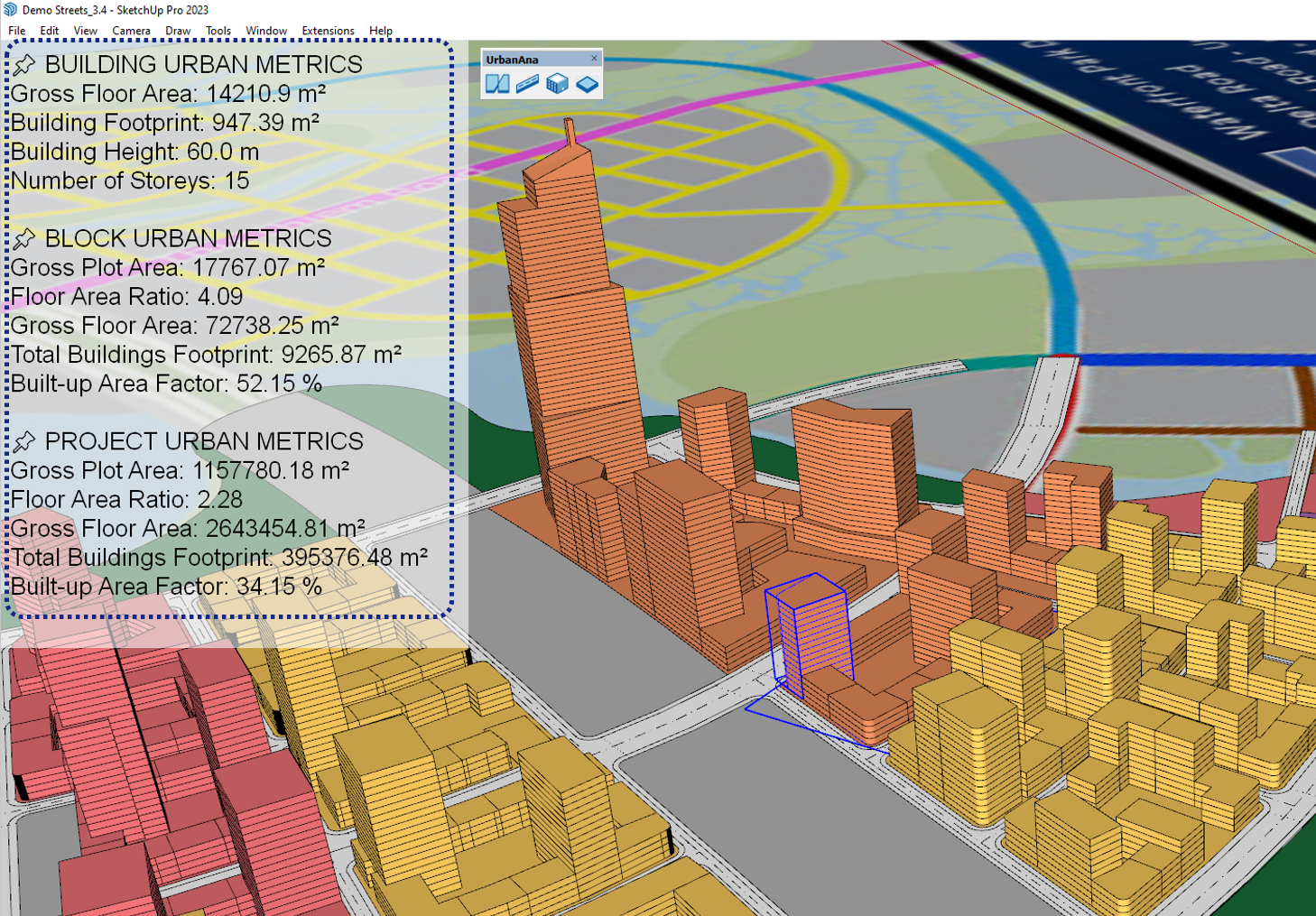 Interface showing pinned metrics overlaid on a 3D model with real-time data updates